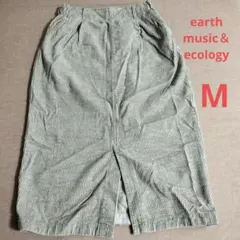 earth music＆ecologyレディーススリット スカートМコーデュロイ