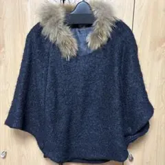 新品ADAM ET ROPÉ アダム エ ロペ PINCEAU ファーポンチョ