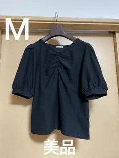 【美品】COLZA パフスリーブTシャツ ブラック Ｍサイズ