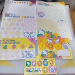 ハローキティ2003年レターセット日焼けキティ平成レトロシール付