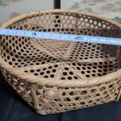 お早めにどうぞ　竹籠 バスケット 直径50cm