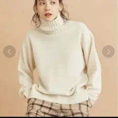 BEAUTY&YOUTH ウール　カシミヤ　タートルネックプルオーバー　ニット