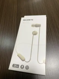 【ほぼ未使用】SONY WI-C100 ワイヤレスイヤホン ベージュ IPX4