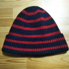 SENSE OF PLACE ボーダー ニット帽 紺 赤 センスオブプレイス