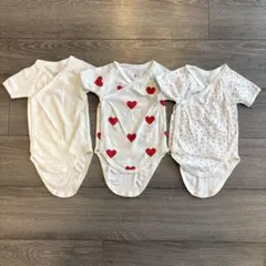 プチバトー　ハート柄　3枚セット　肌着　6m 67cm