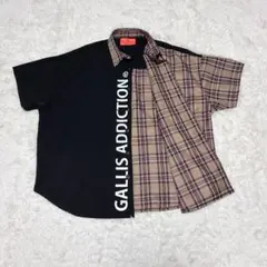 GALLIS ADDICTION オーバーサイズ 切り替え チェック シャツのサムネイル