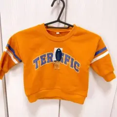 新品　オレンジ色 トレーナー サイズ80cm