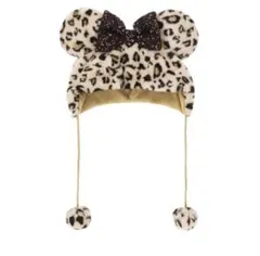 ディズニーリゾート　ファンキャップ　ミニーマウス　ヒョウ柄　レオパード