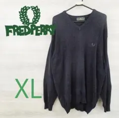 希少 フレッドペリー イタリア製＜ビッグサイズ Vネックニット＞M2201s