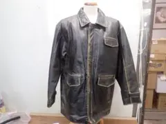 ON　TIME　ヴィンテージ 　レザーハーフコート　Lサイズ