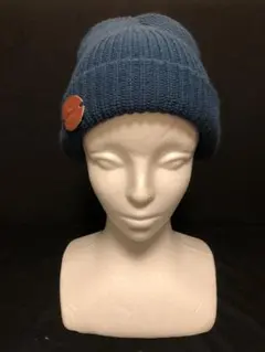 ニット帽 ブルー