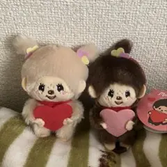 モンチッチ ぬいぐるみ ハートマスコット ペア　セット　ハート　マスコット