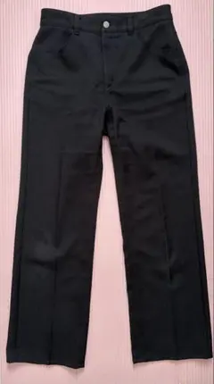 GU レディース　スラックス　ストレートパンツ　ブラック　L