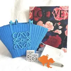 LOEWE ★新品未使用品！かごバッグ 青 LOEWE ロエベ カゴバッグ バスケット 青 レディース : Deal