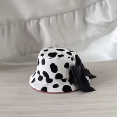 ［ac21］頭囲17~19cm ぬいぐるみ ぬい服 バケハ 帽子 ダルメシアン