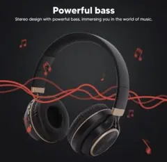 ワイヤレスヘッドフォン 折りたたみ Bluetooth 黒 音楽 ゲーミング