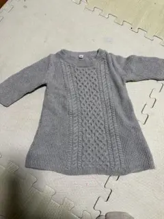 グレー ケーブル編み セーター 80 サイズ