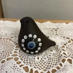 ベンツウオールBengt Wall トローサセラミック青い斑点柄の小鳥 北欧 