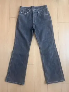 デニムパンツ グレー ハートステッチ B3のサムネイル