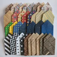 多様な柄の紙製封筒 34枚セット