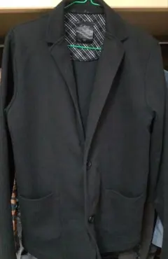 ジャケット風カーディガン メンズ 黒 M