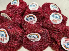 海外毛糸(イタリア)Lalena 毛糸 509 赤 50g×9玉