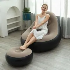 アウトドア 屋内用 電動 エアソファ ラウンジチェア ポータブル 可睡式