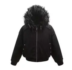 black fur jacket foodie opium y2k carti