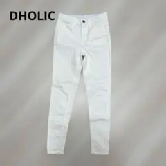 【DHOLIC】ホワイト スキニーデニム パンツ S コットンパンツのサムネイル