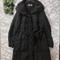 Atsuro Tayama ブラックダウンジャケット ブラック ゆったり 暖かい