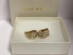 未使用美品HANAe MORI ゴールド クリスタル イヤリング本物