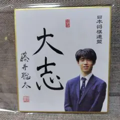 【激レア】藤井聡太 サイン色紙 直筆 詰将棋 将棋 藤井聡太 サイン色紙