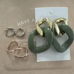 ピアス　フープピアスセット