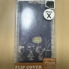 iPhone X スヌーピー スマホケース PEANUTS フリップカバー