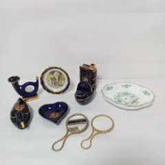 リモージュ 紺色×ゴールド 陶器小物入れ - メルカリ