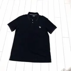 ギリギリ価格。PaulSmithの黒で胸元刺繍付き綿100%ポロシャツ