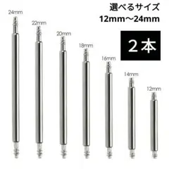948) ベルトピン 交換 バネ棒 修理 金具 ステンレス パーツ 腕時計 2本