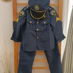 警察官コスチューム ネイビー 110cm~ 帽子付き