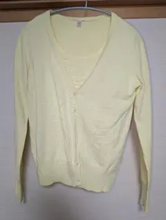 ユニクロ　イエロー カーディガン・半袖トップス セット　アンサンブル