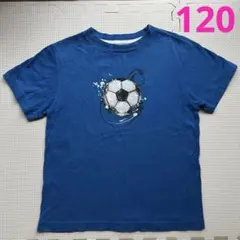 オールドネイビー　青　サッカー　半袖Tシャツ　Sのサムネイル