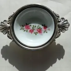 お値下げ　昭和レトロ　花柄陶器皿