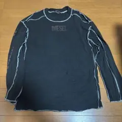 DIESEL ブラック 長袖カットソー ロンＴ A14163