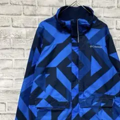 コロンビア　マウンテンパーカーレディース　ブルーL ロゴ刺繍アウトドア1121