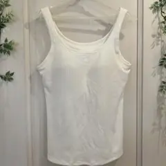 【美品】AIRism ホワイト タンクトップ Lカップ付き