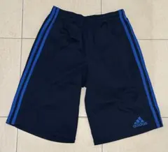 adidas ハーフパンツ 150ネイビー 3本ライン