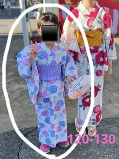 【美品】浴衣　セパレート　ワンピース　120-130