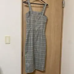チェック柄ワンピース