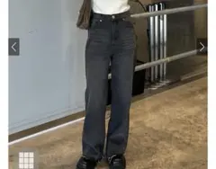 GRL フリンジヘムセミフレアデニムパンツ