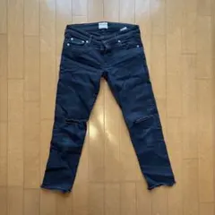 Ungrid ブラックデニム パンツ サイズ24 アングリッド