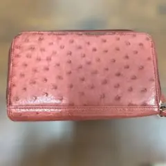 ★格安高級品★オーストリッチ 長財布　ピンク レディースのサムネイル